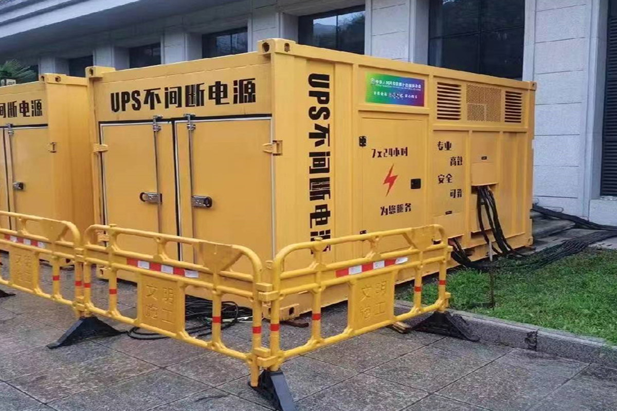 冷水滩发电机租赁施工现场